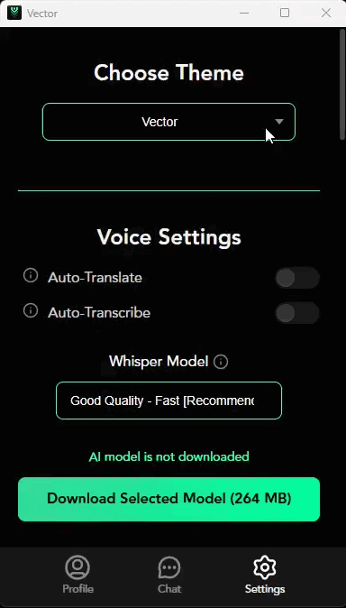 Vector Theme Selector in Settings (GIF)