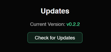 Vector Settings - Updates (Screenshot)
