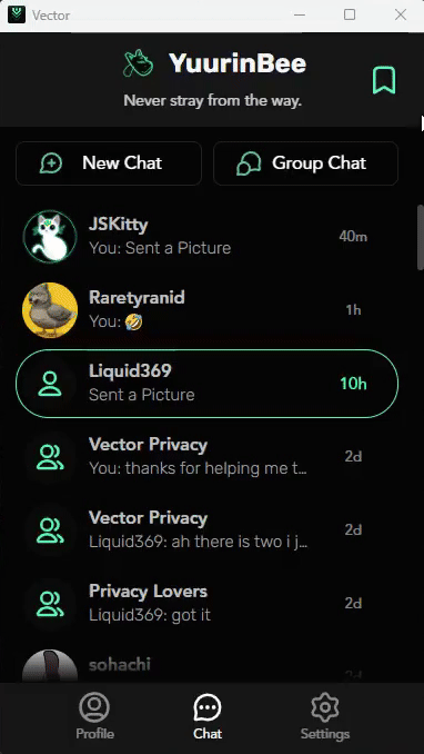 Encrypted Notes to Self (Screenshot)